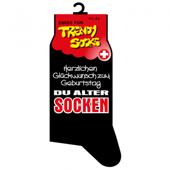 Socken "Herzlichen Glückwunsch du alter Socken"